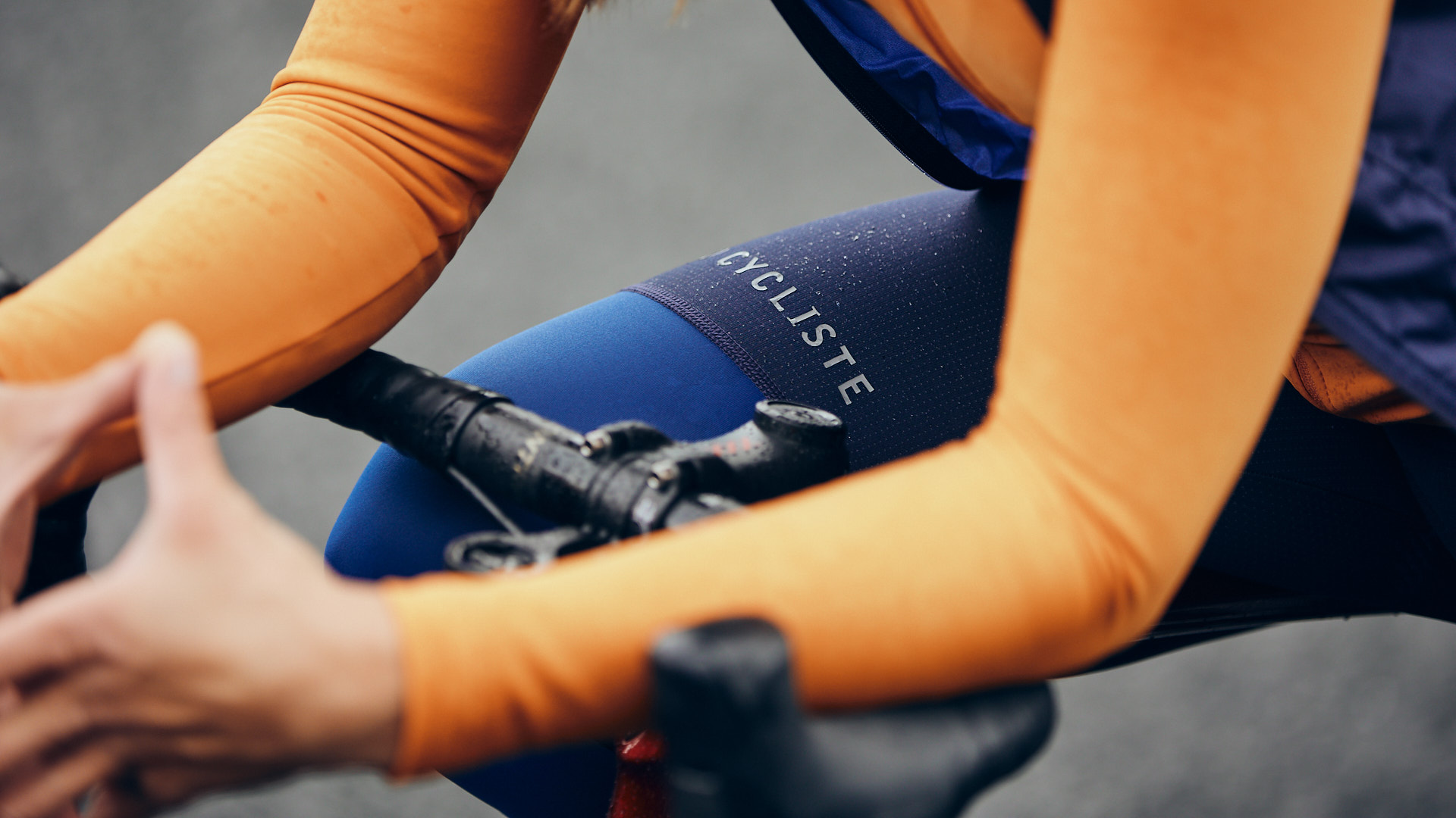 Women's Thermal 3/4 Bib Shorts Adrienne Navy | Café du Cycliste