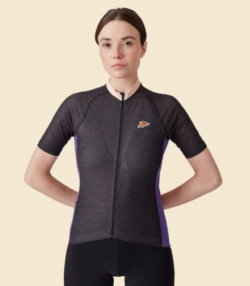 Long bike base layer Café du cycliste Cosette Women Marine - velocartel